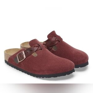 Birkenstock Women's Burgundy Suede Sandals